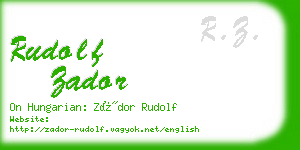 rudolf zador business card